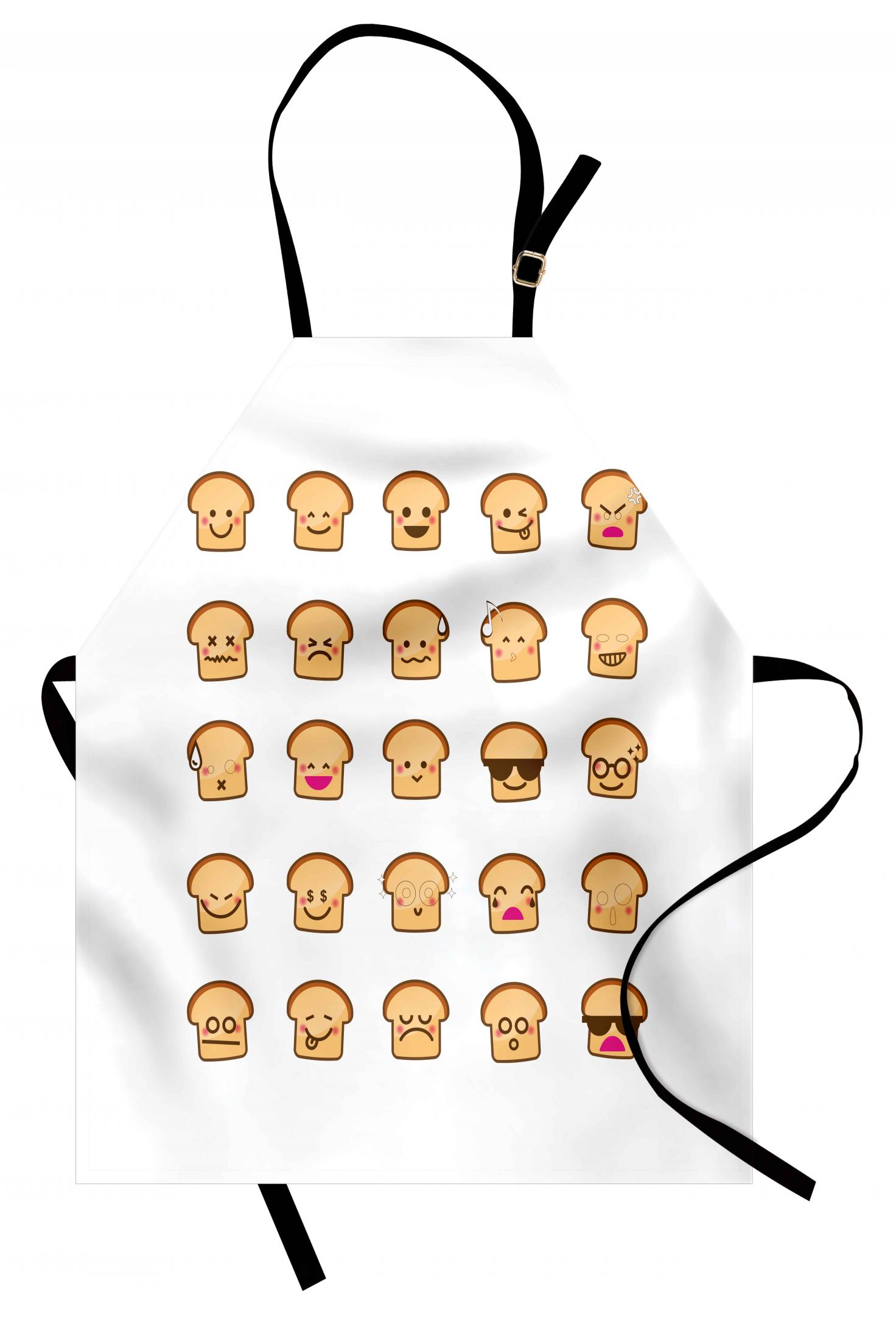Emoji Apron Collection of Different Emotions in Bread Style Funny