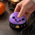 thumbnail image 5 of Halloween Purple Bat Dumpling Squishy Glitter Stress Relief Squeeze Fidget Ball in Steamer Container, Spooky Party Favors Goodie Bag Fillers, 1 Pack, 5 of 6