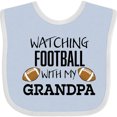 thumbnail image 3 of Inktastic Watching Football with My Grandpa Boys or Girls Baby Bib, 3 of 4