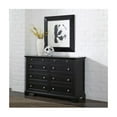 thumbnail image 2 of Homestyles Bedford Engineered Wood 8-Drawers Double Bedroom Dresser in Black, 2 of 4