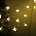 thumbnail image 2 of Naiovety Tira de luces de copo de nieve de alto brillo para decoración de fiestas de Navidad, atmósferas decorativas para jardín interior Iluminación navideña, 2 of 6
