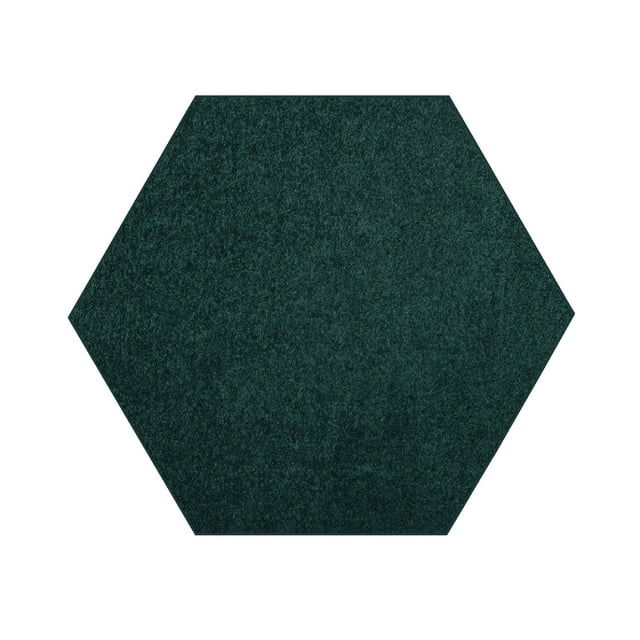 Furnish My Place DC Custom Rug - 9 ft. Hexagon, Forest Green, Indoor Rug for Bedrooms, Hallways, Living Rooms