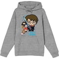 thumbnail image 4 of Harry Potter Chibi Characters & Glowing Sword Long Sleeve Unisex Adult Hooded Sweatshirt-XS, 4 of 5