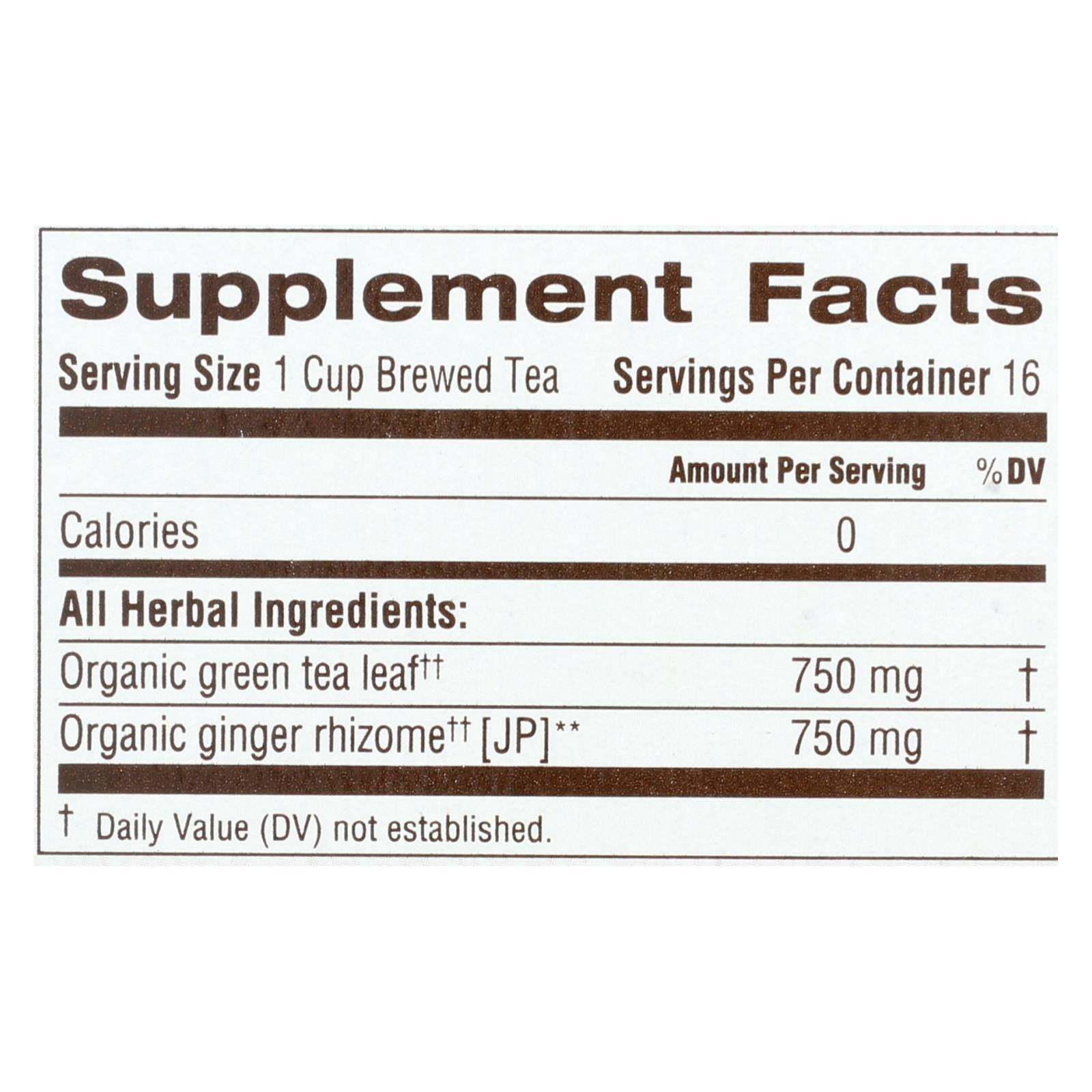 (6 Pack)Traditional Medicinals Organic Green Tea Ginger Tea Bags, 16 ct.
