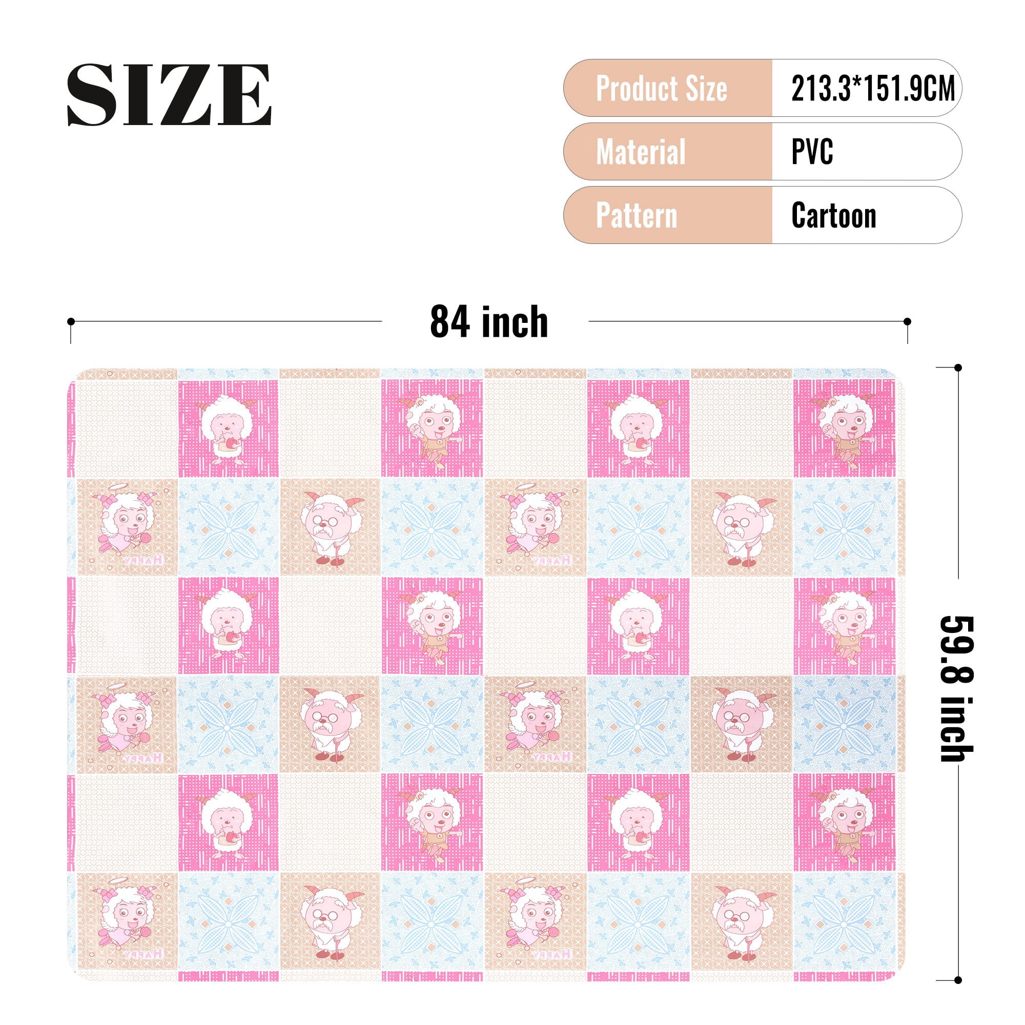 Ray Star Vinyl Tablecloths 52x70 Spring Tablecloth Plastic Picnic Outdoor and Camping Waterproof Oilcloth Table Cover for Rectangle Tables