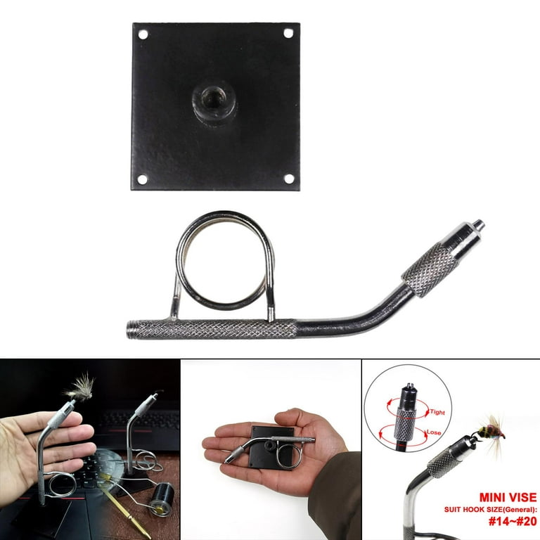 Rotary Fly Tying with Bench Tool Fly Tying Clamp Multiple Adjustments for  Teasers and Jigs Fly Fishing Hook Tying Tools