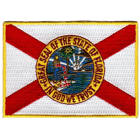 Florida Embroidered Iron-On Flag Patch