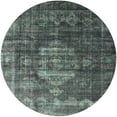 thumbnail image 1 of Ahgly Company Machine Washable Indoor Round Industrial Modern Gunmetal Gray Area Rugs, 3' Round, 1 of 7