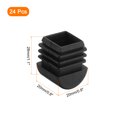 thumbnail image 2 of Uxcell Plastic Plug, Pipe Tubing End Cap Plastic Plug Cap Insert 0.8 x 0.8 inch 24Pcs, 2 of 5