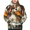thumbnail image 2 of Bingfone Cartoon Scottish Duck Men's Drawstring Hoodie Long Sleeve Pocket Sweatshirts-Large, 2 of 6