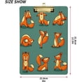 thumbnail image 2 of FMSHPON Cute Fox Yoga Clipboard Hardboard Wood Nursing Clip Board and Pull for Standard A4 Letter 13x9 inches, 2 of 7