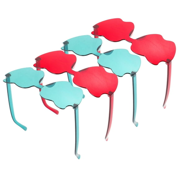 4Pcs Party Eyeglasses Fashion Sunglasses Christmas Apples Glasses Party Favors Photo Booth Props