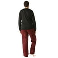 thumbnail image 3 of #FollowMe Pajama Pants Set for Men Sleepwear PJs (Black & Red, XX-Large), 3 of 3