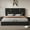 Black + PU, variant on [Luckynote]Elegant Upholstered Storage Ottoman,Storage Bench with Metal Legs for Bedroom,Living Room,Fully Assembled Except Legs,Black