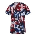 thumbnail image 5 of EGNMCR 4th of July Scrub Tops for Women Short Sleeve Independence Day Nursing Uniform V Neck Holiday Funny Tunic Blouse Workwear Blouse T shirt with Pockets Summer, 5 of 5