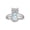 Aquamarine, variant on Rings for Women 14K White Gold CAT Ring Oval 7X5MM Gemstone & Sparkling Diamonds March Aquamarine Jewelry Size 10