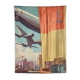 thumbnail image 5 of COMIO Airport Tapestry, Colorful Grunge Vintage Design Illustration of Air Cargo Plane and Containers, Fabric Wall Hanging Decor for Bedroom Living Room Dorm, 30X40 Inch, 5 of 7