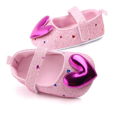 

Oalirro Infant Girls Sneaksrs Baby Walking Shoes Indoor Soft-Soled Heart-Shaped Princess Shoes
