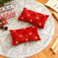 thumbnail image 6 of Gynky Christmas Tree Throw Pillow Covers Set of 2, 12"x20" Soft Fluffy Boho Pillowcases Home Decor Winter Holiday Cushion Cases for Sofa Couch Bedroom Living Room Xmas Decoration, Red, 6 of 7