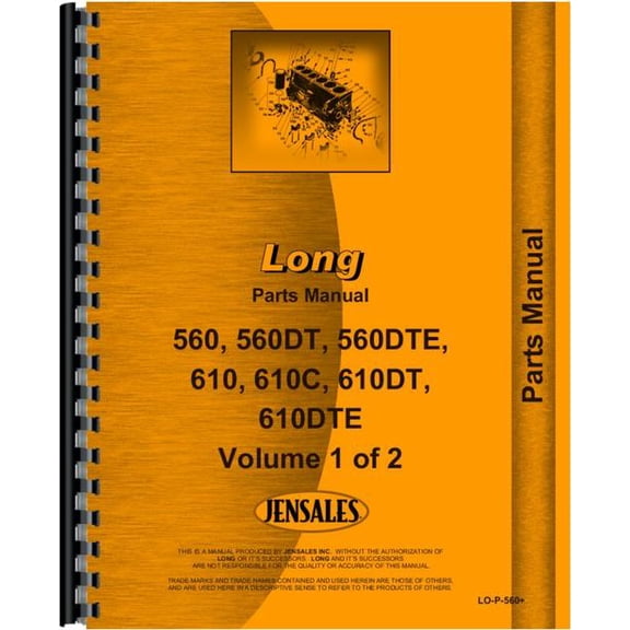 Long 610C Tractor Parts Manual