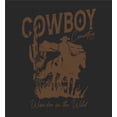 thumbnail image 5 of Cowboy Horse And Rider Women's Black Crew Neck Short Sleeve Top-XL, 5 of 6