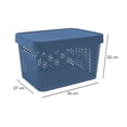 thumbnail image 3 of Caja con Tapa 17 Litros Plastic Trends Modelo Paris Color Azul Plumbago, 3 of 4