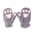 thumbnail image 2 of Guantes de felpa suave con garra, guantes cálidos de invierno, mitones, vestido elegante, guantes cómodos para mujeres y niñas, guantes con pata para Gris Yinane Guantes de mujer, 2 of 8