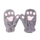 thumbnail image 2 of Guantes de mujer para niñas, mitones de cosplay, gruesos, cómodos y cálidos para invierno. Gris, 2 of 9