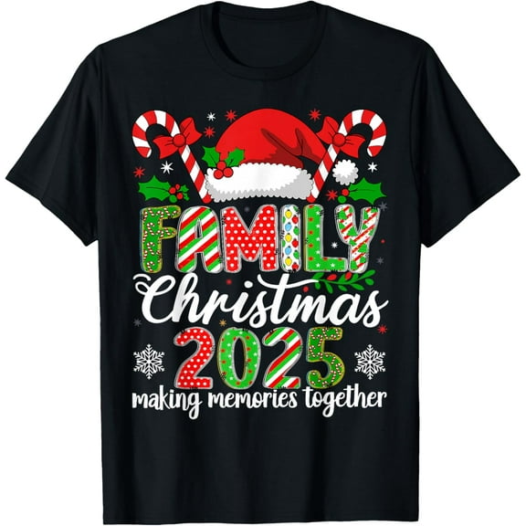 Family Christmas 2025 Matching Outfit Xmas Squad Santa Group T-Shirt Shirts