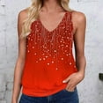 thumbnail image 2 of ZQUUVOU Tank Top For Women Floral Printed T-Shirt V Neck Tops (Red,XL), 2 of 4