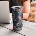 thumbnail image 4 of 20 Oz Pioneer Flower Coffee Tumbler Double Wall Insulated Stainless Steel Water Bottle | Metal Reusable Thermoses Flask with Cup Cap | Leak & Sweat Proof with Anti-Dust Lid, 4 of 7