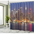 thumbnail image 5 of Ambesonne City Love Shower Curtain, Urban Life Theme, 69"Wx84"L, Multicolor, 5 of 5