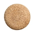 thumbnail image 5 of Aimee 15.7" Modern Minimalist Two-Tone Hand-Woven Hyacinth Stool/Ottoman, Natural/Black, 5 of 7