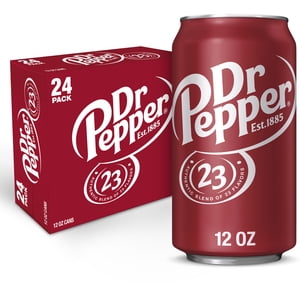 Dr. Pepper Soda Pop, 12 fl oz Cans, 24 Pack