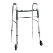 ProBasics Steel Adult Walker 2 Button w/ wheels, 350 lb Weight Capacity