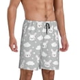 thumbnail image 2 of Fotbe Rabbit And Cloud Pantalones Cortos de Pijama para Hombre, Ropa de Dormir, Pantalones de Pijama Cortos para Hombre-XX-Large, 2 of 6