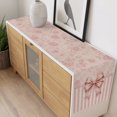 thumbnail image 5 of Vintage Pink Bow Table Runner Farmhouse Roses Floral Stripes Tablerunners 13 x 60 Inch, Table Decorations Tabletop Scarf for Summer Gathering Holiday Farmhouse Kitchen Dining Decor, 5 of 7