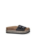 thumbnail image 3 of No Boundaries Women's Platform Footbed Sandal, 3 of 6