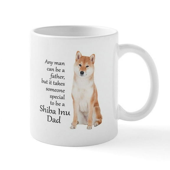 CafePress - Shiba Inu Dad Mugs - 11 oz Ceramic Mug - Novelty Coffee Tea Cup