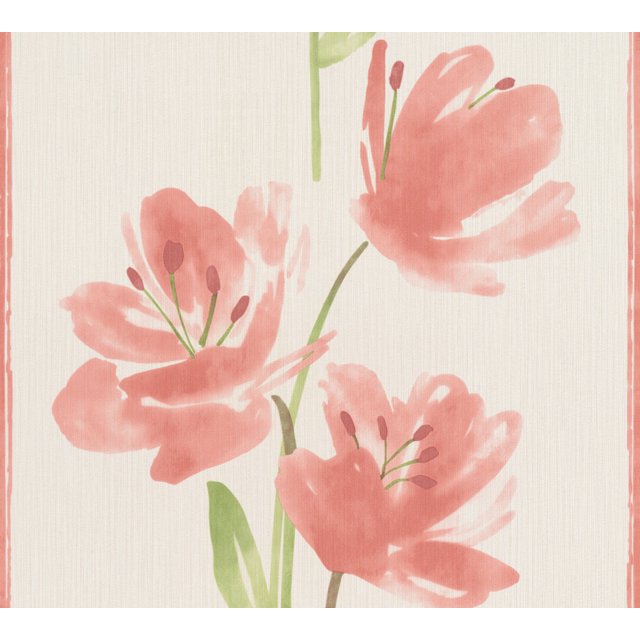 ESPRIT_8 - Natural Modern Digital Cream, Rose Wallpaper Roll