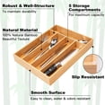 thumbnail image 3 of Organizador de cubiertos Besilord, cajón de cocina de bambú, 3 of 6