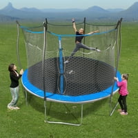 14ft Bounce Pro Optima Trampoline with Double Enclosure Net (Blue)