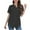 Black, variant on Jewelreauty Womens Summer Short Sleeve Shirts V Neck Keyhole Loose Fit T-Shirts Casual Pullover Solid Blouses (S, Black)