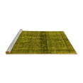 thumbnail image 2 of Ahgly Company Machine Washable Indoor Square Persian Yellow Bohemian Area Rugs, 3' Square, 2 of 4