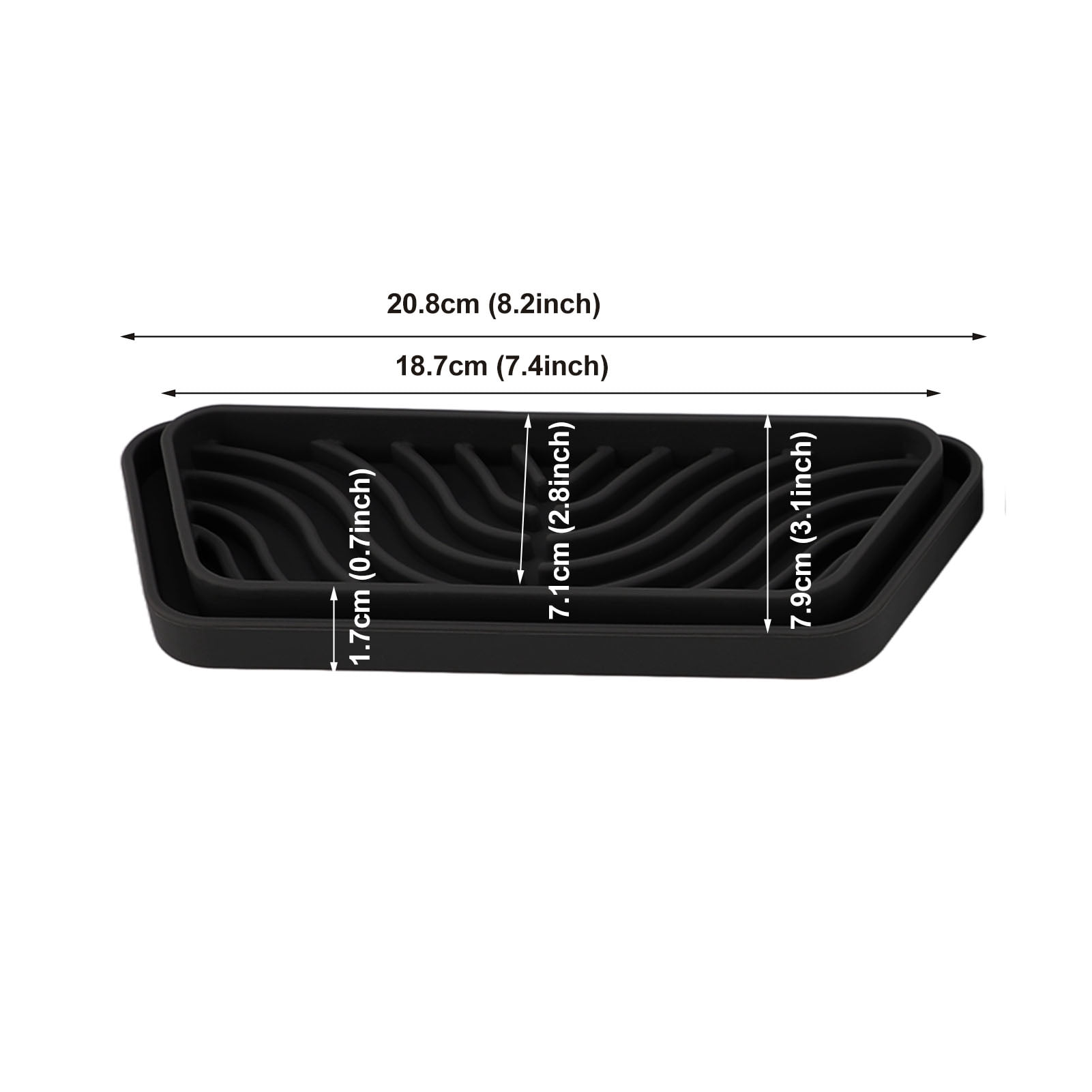 Refrigerator Drip Catcher Tray, Reusable Silicone Refrigerator Water Drip Tray Catcher Anti Slip  For Household Use