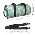 thumbnail image 4 of Xecao Cute Sloth on Floral Tree print Round Travel Duffel Bag is a foldable gym bag with an inner pocket, perfect for travel sports, 4 of 8