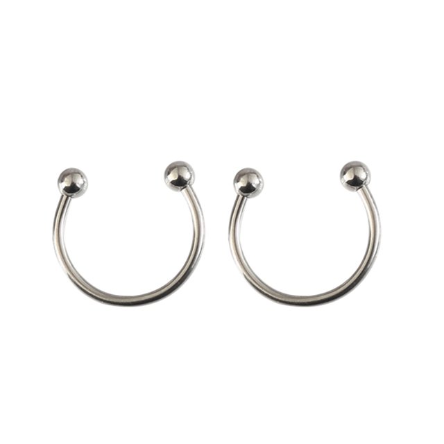 Aretes Qarigey pulidos resistentes a la corrosión Plata 1,2 cm
