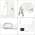 thumbnail image 6 of for Moto G Power 2023 Wallet Case RFID Blocking Card Slots Holder with Shoulder&Crossbody Strap, Magnetic Folio Kickstand Handbag Flip Phone Cover for Motorola Moto G Power 2023, White, 6 of 8
