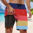 thumbnail image 4 of Bañador para hombre con forro compresivo - Poliéster, secado rápido, bolsillos para la playa/deportes acuáticos, 4 of 4