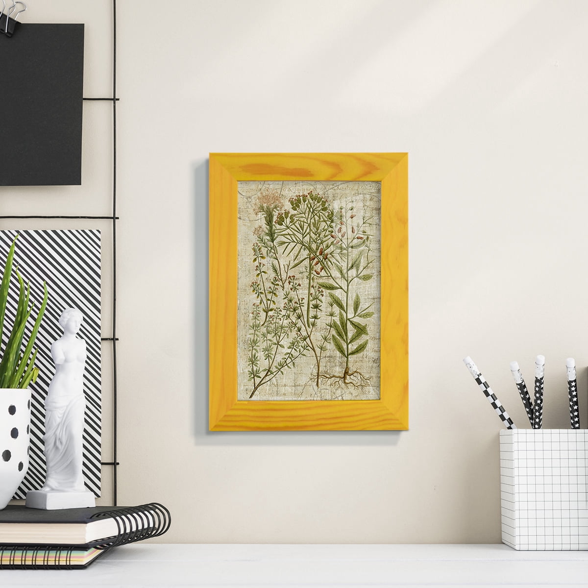 Garden Verses I -Framed Print w/glass-Sunflower Yellow